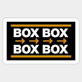 'Box Box Box Box' Pit Marker Design Sticker